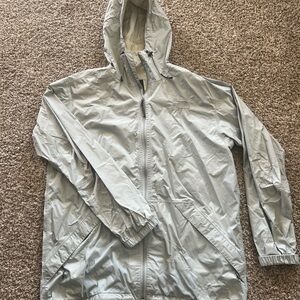 The North Face Gray Windbreaker Lightweight Hooded Jacket